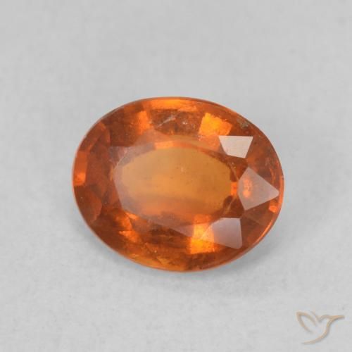 هيسونيت غارنيت Medium Dark-Orange طبيعي، بيضوي، 1.15 قيراط، VS-SI