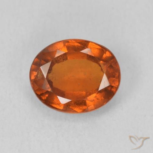 1.82ct طبيعي برتقالى كهرمانى هيسونيت غارنيت, بيضوي, VS-SI