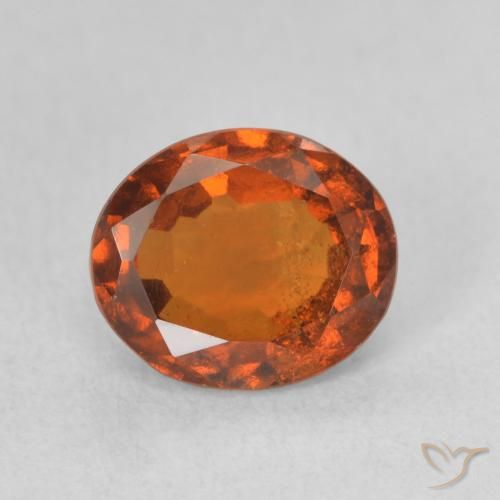 1.82ct طبيعي برتقالى متوسط هيسونيت غارنيت, بيضوي, VS-SI