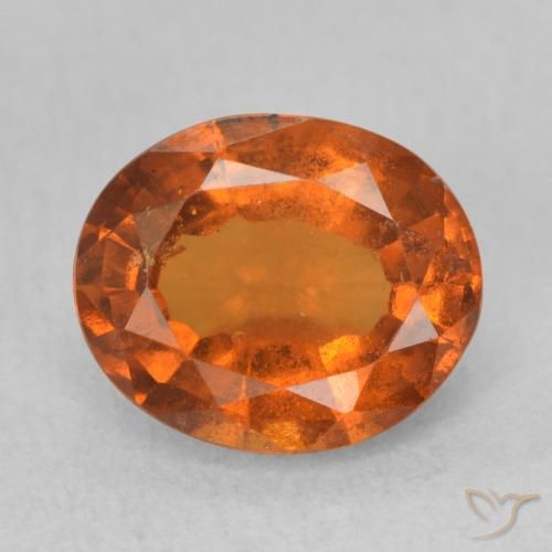 2.23ct طبيعي برتقالى محمر عقيق هيسونيت, بيضوي, VS-SI