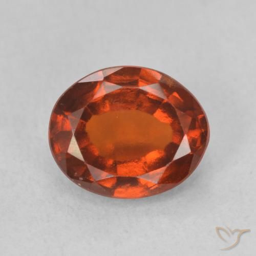 1.99ct طبيعي برتقالى نارى هيسونيت غارنيت, بيضوي, VS-SI