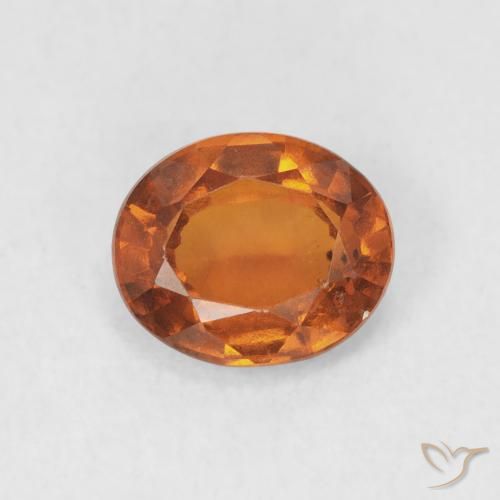 1.32ct طبيعي برتقالى غامق هيسونيت غارنيت, بيضوي, قليلا جدا