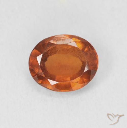 1.48ct طبيعي برتقالى محمر هيسونيت غارنيت, بيضوي, قليلا جدا