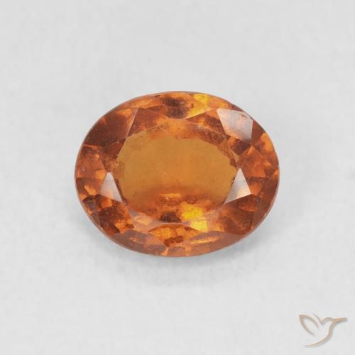 1.45ct طبيعي برتقالى مصفر هيسونيت غارنيت, بيضوي, قليلا جدا
