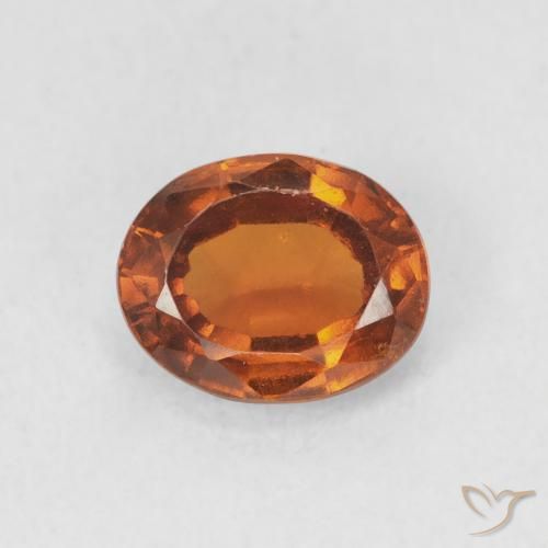1.63ct طبيعي برتقالى غامق هيسونيت غارنيت, بيضوي, قليلا جدا