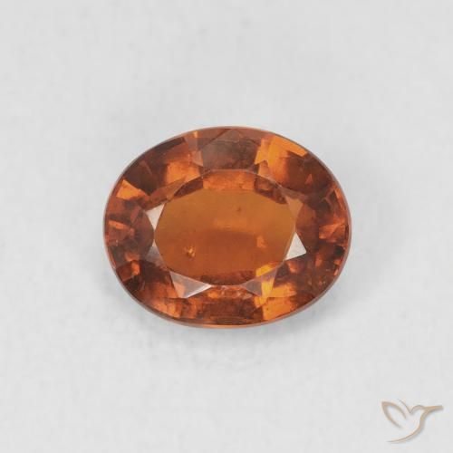 1.16ct طبيعي برتقالى غامق هيسونيت غارنيت, بيضوي, قليلا جدا