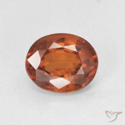 1.84ct طبيعي برتقالى غامق عقيق هيسونيت, بيضوي, VS-SI