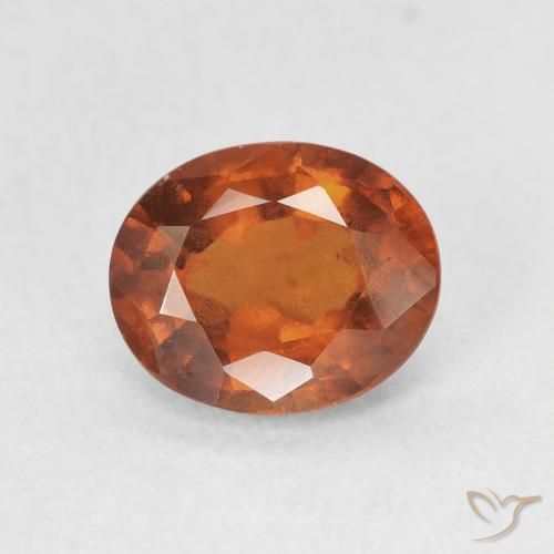 1.81ct طبيعي برتقالى غامق هيسونيت غارنيت, بيضوي, قليلا جدا