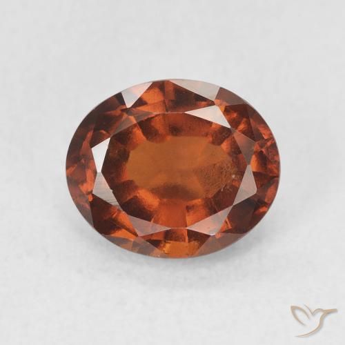 2.14ct طبيعي Medium Dark-Orange عقيق هيسونيت, بيضوي, قليلا جدا