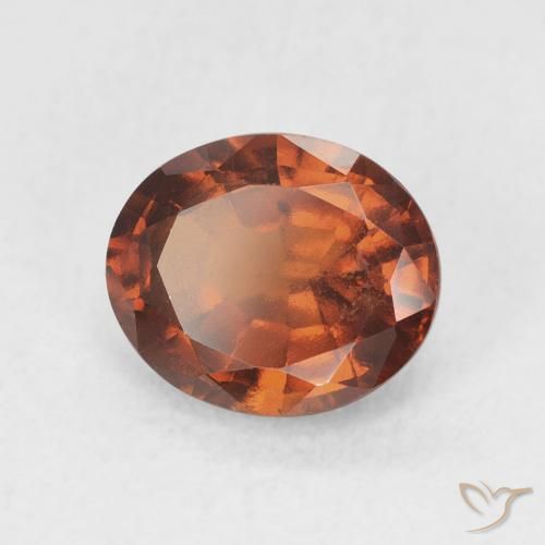 هيسونيت غارنيت Medium Dark-Orange طبيعي، بيضوي، 2.14 قيراط، قليلا جدا