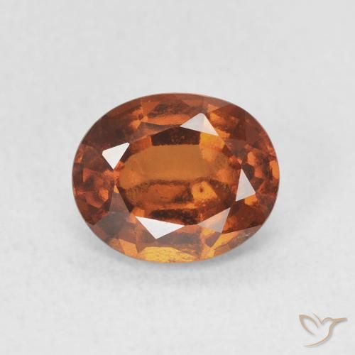 1.93ct طبيعي برتقالى محمر هيسونيت غارنيت, بيضوي, قليلا جدا