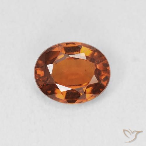 0.94ct طبيعي برتقالى كهرمانى هيسونيت غارنيت, بيضوي, قليلا جدا