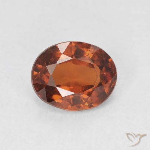 1.47ct طبيعي برتقالى متوسط هيسونيت غارنيت, بيضوي, VVS-VS