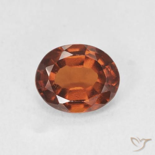 1.40ct طبيعي برتقالى محمر هيسونيت غارنيت, بيضوي, VVS-VS
