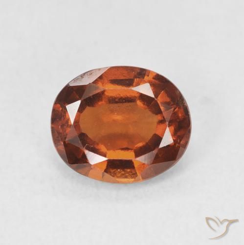 1.54ct طبيعي برتقالى كهرمانى هيسونيت غارنيت, بيضوي, VVS-VS