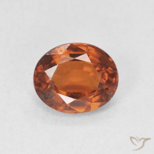 1.65ct طبيعي برتقالى محمر هيسونيت غارنيت, بيضوي, VVS-VS