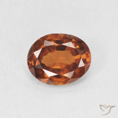1.17ct طبيعي برتقالى محمر هيسونيت غارنيت, بيضوي, VVS-VS