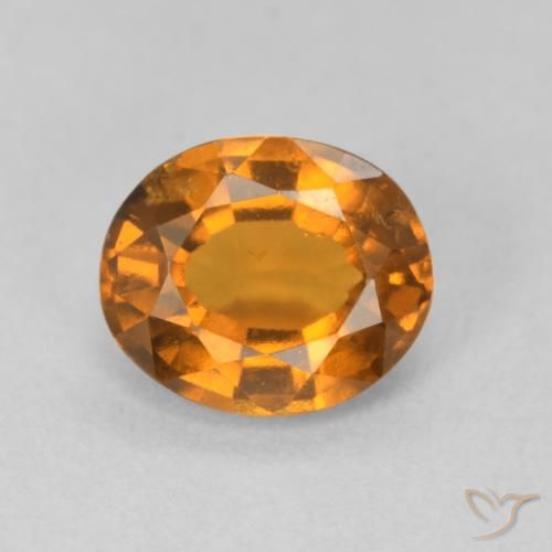 1.69ct طبيعي برتقالى متوسط هيسونيت غارنيت, بيضوي, VS-SI
