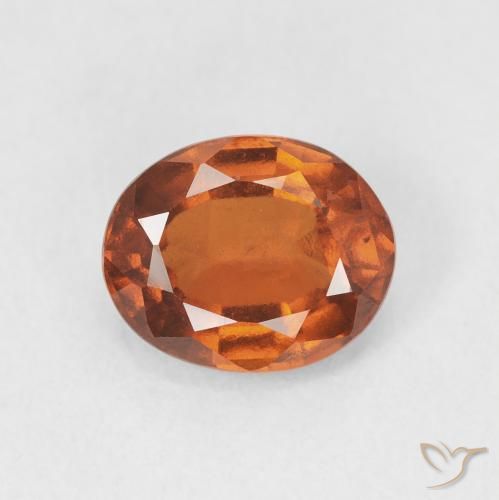 1.71ct طبيعي برتقالى غامق هيسونيت غارنيت, بيضوي, VS-SI