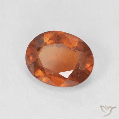 هيسونيت غارنيت Medium Dark-Orange طبيعي، بيضوي، 2.04 قيراط، VS-SI