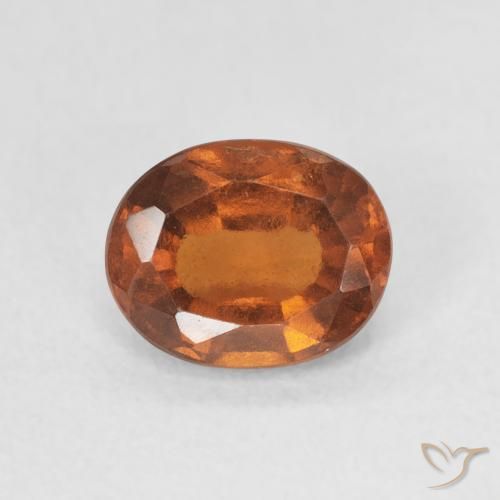 1.13ct طبيعي برتقالى غامق هيسونيت غارنيت, بيضوي, VVS-VS