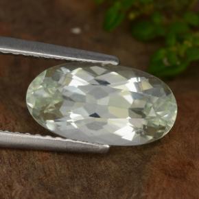 هيدينيت أبيض مخضر باهت طبيعي، قصة بيضاوى، 2.84 قيراط، VVS-VS