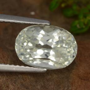 هيدينيت أخضر رمادى طبيعي، قصة بيضاوى، 4.44 قيراط، VVS-VS