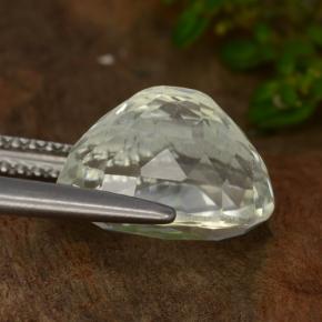 هيدينيت أخضر رمادى طبيعي، قصة بيضاوى، 4.44 قيراط، VVS-VS