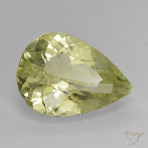 هيدينيت Medium Light-Yellow طبيعي، شكل الكمثرى، 11.36 قيراط، قليلا جدا