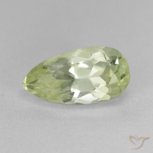 5.15ct طبيعي أصفر مخضر فاتح الهيدنيت, شكل الكمثرى, VS-SI
