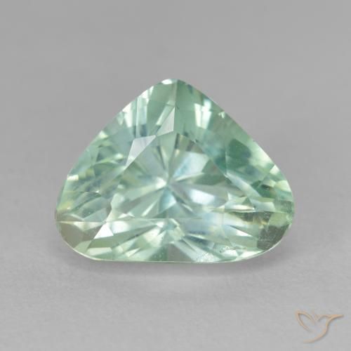 8.36ct طبيعي أخضر أزرق فاتح الهيدنيت, شكل الكمثرى, VS-SI