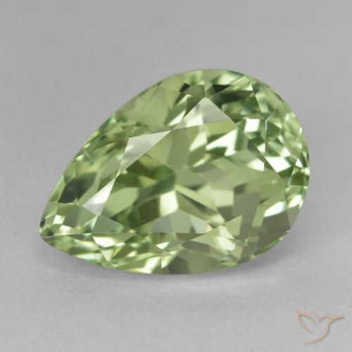 13.80ct طبيعي أخضر متوسط الهيدنيت, شكل الكمثرى, VS-SI