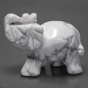 حجر الهاوليت أبيض رمادى طبيعي، شكل خيالي، 363.12 قيراط، غير شفاف