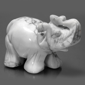 حجر الهاوليت أبيض رمادى طبيعي، شكل خيالي، 401.34 قيراط، غير شفاف