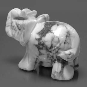 حجر الهاوليت أبيض رمادى طبيعي، شكل خيالي، 401.34 قيراط، غير شفاف