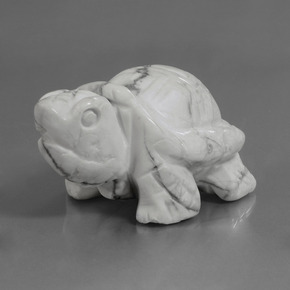 حجر الهاوليت أبيض رمادى طبيعي، شكل خيالي، 368.10 قيراط، غير شفاف