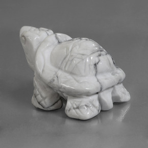 حجر الهاوليت أبيض رمادى طبيعي، شكل خيالي، 368.10 قيراط، غير شفاف