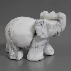 حجر الهاوليت أبيض رمادى طبيعي، شكل خيالي، 632.74 قيراط، غير شفاف