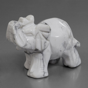 حجر الهاوليت أبيض رمادى طبيعي، شكل خيالي، 632.74 قيراط، غير شفاف