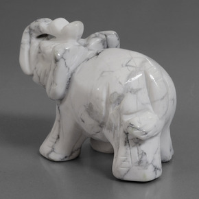 حجر الهاوليت أبيض رمادى طبيعي، شكل خيالي، 632.74 قيراط، غير شفاف