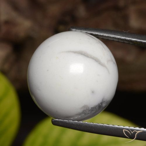 23.54ct طبيعي أبيض رمادى حجر الخرز, جسم كروى / الكرة, غير شفاف