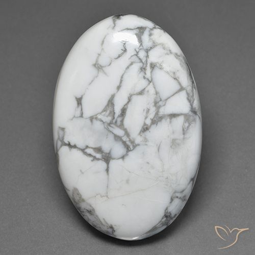 81.32ct طبيعي أبيض رمادى حجر الهاوليت, بيضوي, غير شفاف