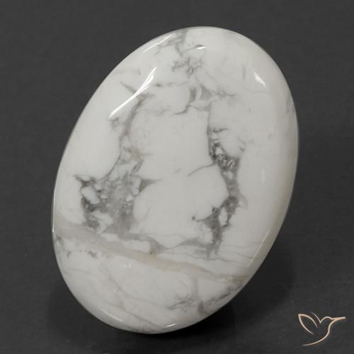71.05ct طبيعي أبيض رمادى حجر الخرز, بيضوي, غير شفاف