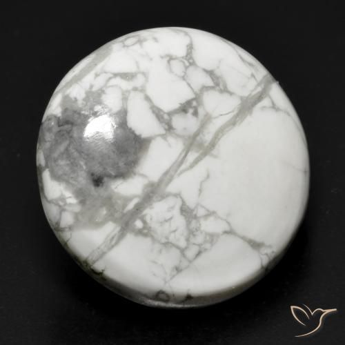 22.71ct طبيعي أبيض رمادى حجر الهاوليت, دائري, غير شفاف