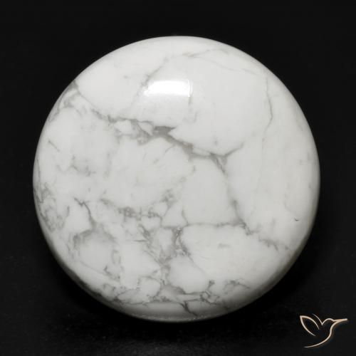 17.64ct طبيعي أبيض رمادى حجر الخرز, دائري, غير شفاف