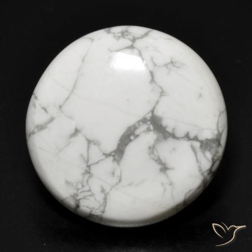 17.88ct طبيعي أبيض رمادى حجر الخرز, دائري, غير شفاف
