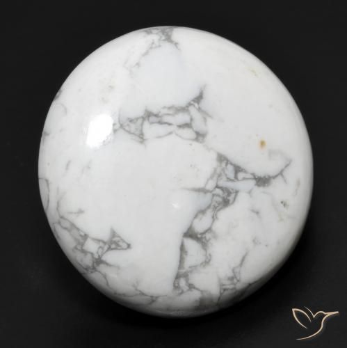 22.53ct طبيعي أبيض رمادى حجر الهاوليت, دائري, غير شفاف