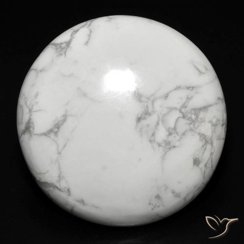 23.18ct طبيعي أبيض رمادى حجر الخرز, دائري, غير شفاف