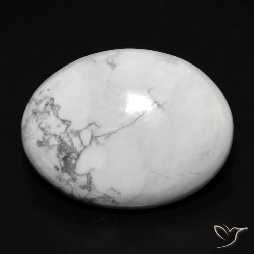 15.06ct طبيعي أبيض رمادى حجر الخرز, بيضوي, غير شفاف