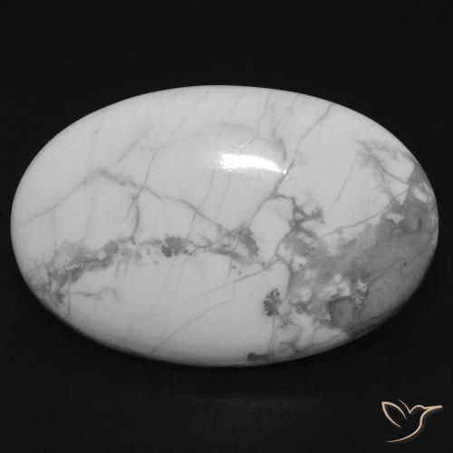 21.55ct طبيعي أبيض رمادى حجر الهاوليت, بيضوي, غير شفاف